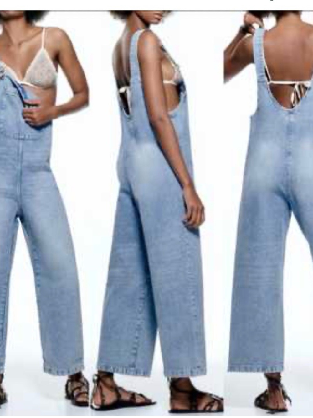 Zara denim dungaree